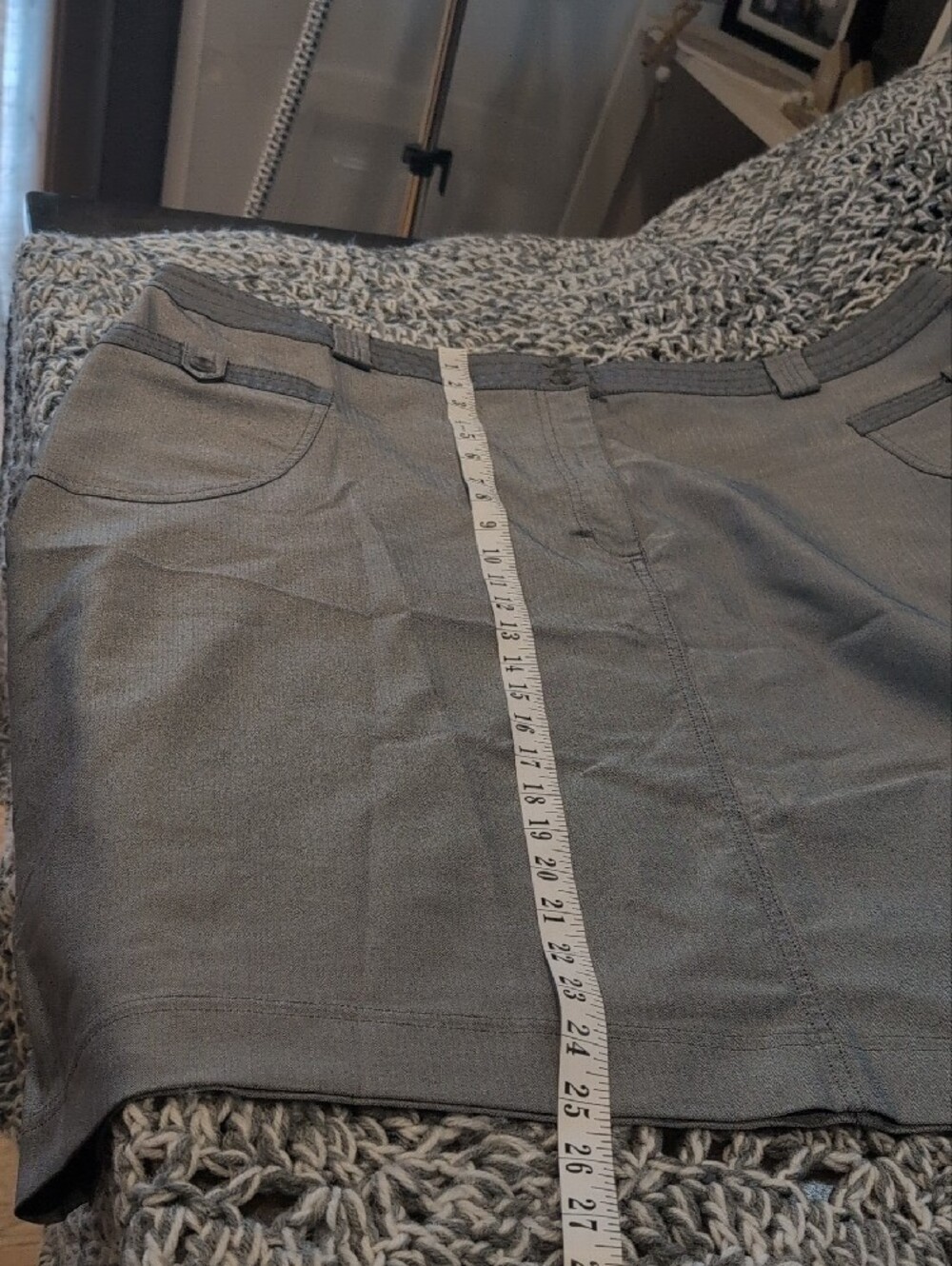 473 - NWOT Tilley Gray A-Line Skirt , Coastal Chic Travel Capsule Quiet Luxury - Picture 9 of 9